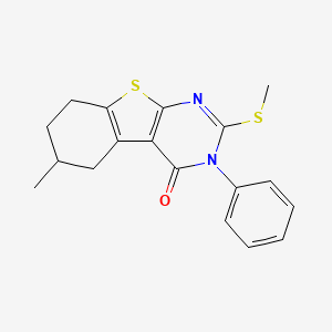 6-methyl-2-(methylthio)-3-phenyl-5,6,7,8-tetrahydro[1]benzothieno[2,3-d]pyrimidin-4(3H)-one