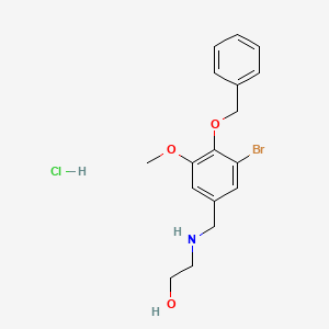 molecular formula C17H21BrClNO3 B4218193 2-{[4-(benzyloxy)-3-bromo-5-methoxybenzyl]amino}ethanol hydrochloride 