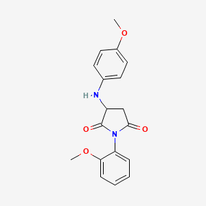 molecular formula C18H18N2O4 B4218207 1-(2-methoxyphenyl)-3-[(4-methoxyphenyl)amino]-2,5-pyrrolidinedione 