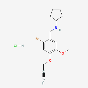 molecular formula C16H21BrClNO2 B4218251 N-[2-bromo-5-methoxy-4-(2-propyn-1-yloxy)benzyl]cyclopentanamine hydrochloride 