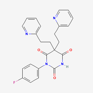 1-(4-Fluorophenyl)-5,5-bis(2-pyridin-2-ylethyl)-1,3-diazinane-2,4,6-trione