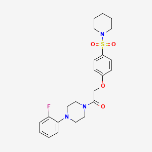 molecular formula C23H28FN3O4S B4218321 1-(2-fluorophenyl)-4-{[4-(1-piperidinylsulfonyl)phenoxy]acetyl}piperazine 