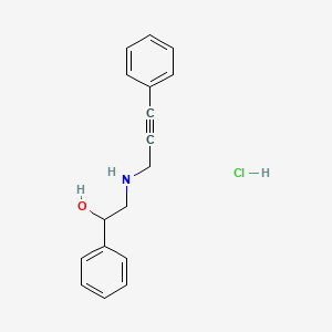 molecular formula C17H18ClNO B4218322 1-phenyl-2-[(3-phenyl-2-propyn-1-yl)amino]ethanol hydrochloride 