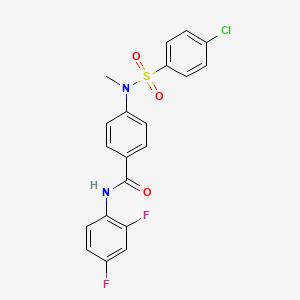 4-[[(4-chlorophenyl)sulfonyl](methyl)amino]-N-(2,4-difluorophenyl)benzamide