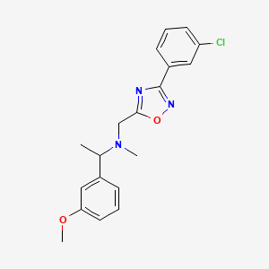 N-{[3-(3-chlorophenyl)-1,2,4-oxadiazol-5-yl]methyl}-1-(3-methoxyphenyl)-N-methylethanamine