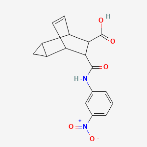 7-[(3-Nitrophenyl)carbamoyl]tricyclo[3.2.2.0~2,4~]non-8-ene-6-carboxylic acid