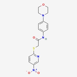 molecular formula C17H18N4O4S B4218358 N-(4-morpholin-4-ylphenyl)-2-(5-nitropyridin-2-yl)sulfanylacetamide 