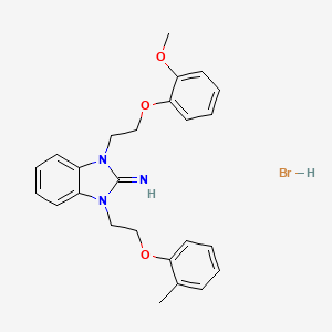 1-[2-(2-methoxyphenoxy)ethyl]-3-[2-(2-methylphenoxy)ethyl]-1,3-dihydro-2H-benzimidazol-2-imine hydrobromide