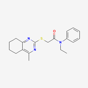 N-ethyl-2-[(4-methyl-5,6,7,8-tetrahydroquinazolin-2-yl)sulfanyl]-N-phenylacetamide