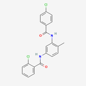 molecular formula C21H16Cl2N2O2 B4218431 2-chloro-N-[3-[(4-chlorobenzoyl)amino]-4-methylphenyl]benzamide 