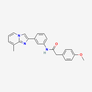 2-(4-methoxyphenyl)-N-[3-(8-methylimidazo[1,2-a]pyridin-2-yl)phenyl]acetamide