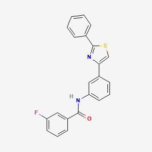 molecular formula C22H15FN2OS B4218461 3-fluoro-N-[3-(2-phenyl-1,3-thiazol-4-yl)phenyl]benzamide 