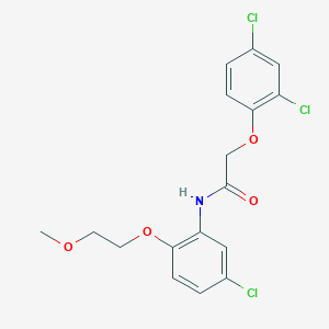 molecular formula C17H16Cl3NO4 B4218471 N-[5-chloro-2-(2-methoxyethoxy)phenyl]-2-(2,4-dichlorophenoxy)acetamide 