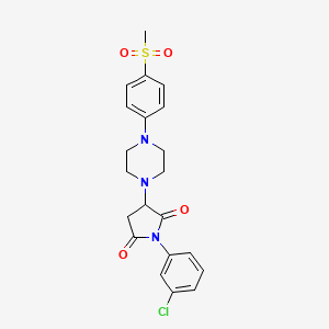 1-(3-Chlorophenyl)-3-{4-[4-(methylsulfonyl)phenyl]piperazin-1-yl}pyrrolidine-2,5-dione