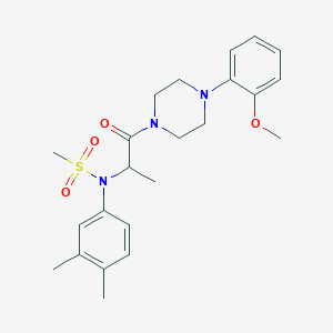 molecular formula C23H31N3O4S B4218489 N-(3,4-dimethylphenyl)-N-{2-[4-(2-methoxyphenyl)-1-piperazinyl]-1-methyl-2-oxoethyl}methanesulfonamide 