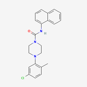 molecular formula C22H22ClN3O B4218490 4-(5-chloro-2-methylphenyl)-N-1-naphthyl-1-piperazinecarboxamide 