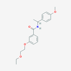 molecular formula C20H25NO4 B4218521 3-(2-ethoxyethoxy)-N-[1-(4-methoxyphenyl)ethyl]benzamide 