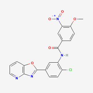 N-(2-chloro-5-[1,3]oxazolo[4,5-b]pyridin-2-ylphenyl)-4-methoxy-3-nitrobenzamide