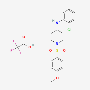 molecular formula C20H22ClF3N2O5S B4218523 N-(2-chlorophenyl)-1-(4-methoxyphenyl)sulfonylpiperidin-4-amine;2,2,2-trifluoroacetic acid 