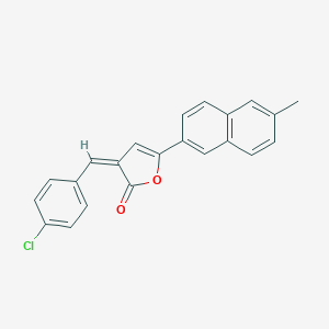 molecular formula C22H15ClO2 B421854 3-(4-chlorobenzylidene)-5-(6-methyl-2-naphthyl)-2(3H)-furanone 