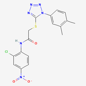 N-(2-chloro-4-nitrophenyl)-2-{[1-(3,4-dimethylphenyl)-1H-tetrazol-5-yl]thio}acetamide