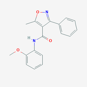 molecular formula C18H16N2O3 B421856 N-(2-methoxyphenyl)-5-methyl-3-phenyl-1,2-oxazole-4-carboxamide 