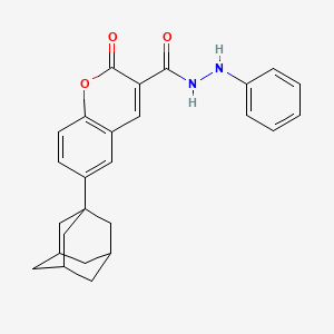 molecular formula C26H26N2O3 B4218581 6-(1-adamantyl)-2-oxo-N'-phenyl-2H-chromene-3-carbohydrazide 