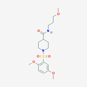 1-(2,5-dimethoxyphenyl)sulfonyl-N-(3-methoxypropyl)piperidine-4-carboxamide