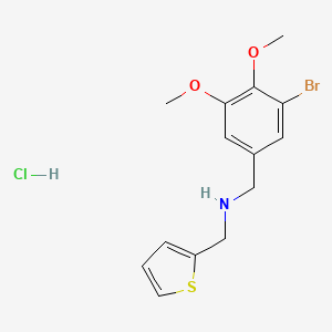 molecular formula C14H17BrClNO2S B4218594 (3-bromo-4,5-dimethoxybenzyl)(2-thienylmethyl)amine hydrochloride 