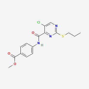 Methyl 4-({[5-chloro-2-(propylsulfanyl)pyrimidin-4-yl]carbonyl}amino)benzoate