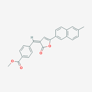 molecular formula C24H18O4 B421861 methyl 4-[(5-(6-methyl-2-naphthyl)-2-oxo-3(2H)-furanylidene)methyl]benzoate 