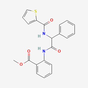 molecular formula C21H18N2O4S B4218618 methyl 2-({phenyl[(2-thienylcarbonyl)amino]acetyl}amino)benzoate 