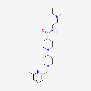 N-[2-(diethylamino)ethyl]-1'-[(6-methyl-2-pyridinyl)methyl]-1,4'-bipiperidine-4-carboxamide