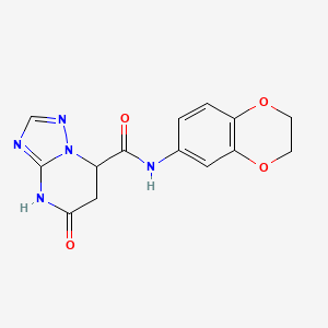 N-(2,3-dihydro-1,4-benzodioxin-6-yl)-5-oxo-4,5,6,7-tetrahydro[1,2,4]triazolo[1,5-a]pyrimidine-7-carboxamide