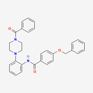 molecular formula C31H29N3O3 B4218658 N-[2-(4-benzoyl-1-piperazinyl)phenyl]-4-(benzyloxy)benzamide 