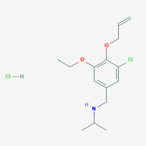 molecular formula C15H23Cl2NO2 B4218700 N-[(3-chloro-5-ethoxy-4-prop-2-enoxyphenyl)methyl]propan-2-amine;hydrochloride 