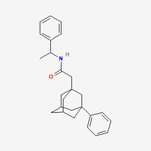 molecular formula C26H31NO B4218717 2-(3-phenyl-1-adamantyl)-N-(1-phenylethyl)acetamide 