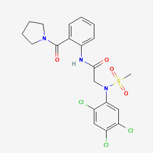 N~2~-(methylsulfonyl)-N~1~-[2-(1-pyrrolidinylcarbonyl)phenyl]-N~2~-(2,4,5-trichlorophenyl)glycinamide