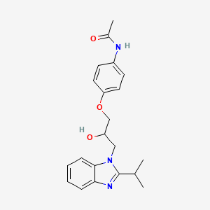 N-[4-[2-hydroxy-3-(2-propan-2-ylbenzimidazol-1-yl)propoxy]phenyl]acetamide