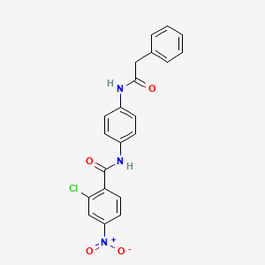 2-chloro-4-nitro-N-[4-[(2-phenylacetyl)amino]phenyl]benzamide