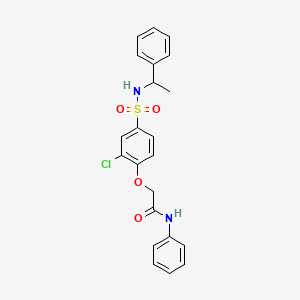 2-[2-chloro-4-(1-phenylethylsulfamoyl)phenoxy]-N-phenylacetamide