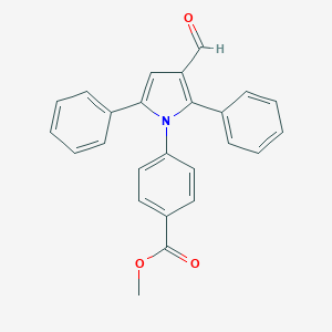 molecular formula C25H19NO3 B421877 methyl 4-(3-formyl-2,5-diphenyl-1H-pyrrol-1-yl)benzoate 