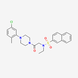 N-{2-[4-(5-chloro-2-methylphenyl)-1-piperazinyl]-2-oxoethyl}-N-ethyl-2-naphthalenesulfonamide