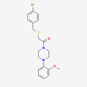 1-{[(4-bromobenzyl)thio]acetyl}-4-(2-methoxyphenyl)piperazine