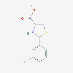 molecular formula C10H10BrNO2S B421882 2-(3-溴苯基)-1,3-噻唑烷-4-羧酸 CAS No. 118721-56-5