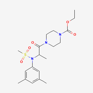 ethyl 4-[N-(3,5-dimethylphenyl)-N-(methylsulfonyl)alanyl]-1-piperazinecarboxylate