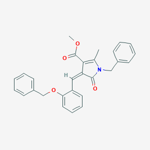 molecular formula C28H25NO4 B421887 methyl 1-benzyl-4-[2-(benzyloxy)benzylidene]-2-methyl-5-oxo-4,5-dihydro-1H-pyrrole-3-carboxylate 