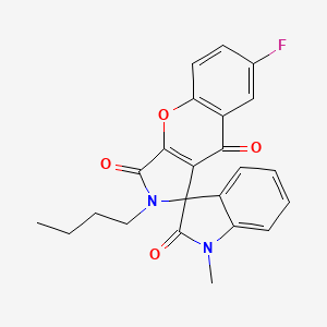 molecular formula C23H19FN2O4 B4218878 2-butyl-7-fluoro-1'-methyl-2H-spiro[chromeno[2,3-c]pyrrole-1,3'-indole]-2',3,9(1'H)-trione 