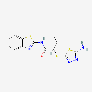 2-[(5-amino-1,3,4-thiadiazol-2-yl)sulfanyl]-N-(1,3-benzothiazol-2-yl)butanamide