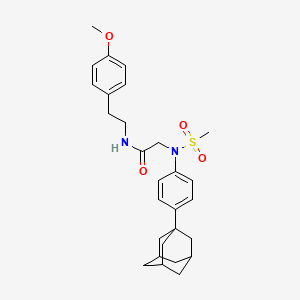 molecular formula C28H36N2O4S B4218894 N~2~-[4-(1-adamantyl)phenyl]-N~1~-[2-(4-methoxyphenyl)ethyl]-N~2~-(methylsulfonyl)glycinamide 